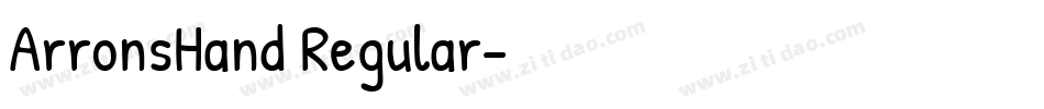 ArronsHand Regular字体转换